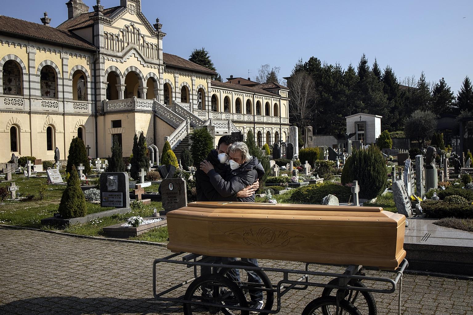 A woman's family mourning her death in Italy this month. She had pre-existing health problems and died at home without being tested for the coronavirus.