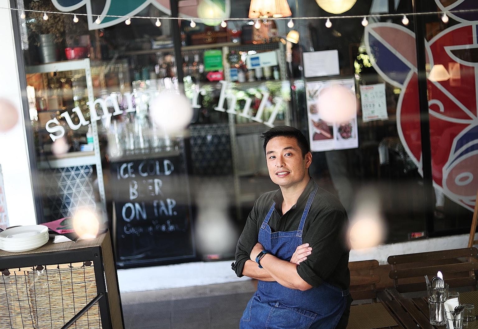 Chef Anthony Yeoh (above), who owns Summer Hill bistro in Sunset Way, was moved when regular diners turned up to support his restaurant's Fried Chicken Day last weekend and told him they did not want to see him close down.