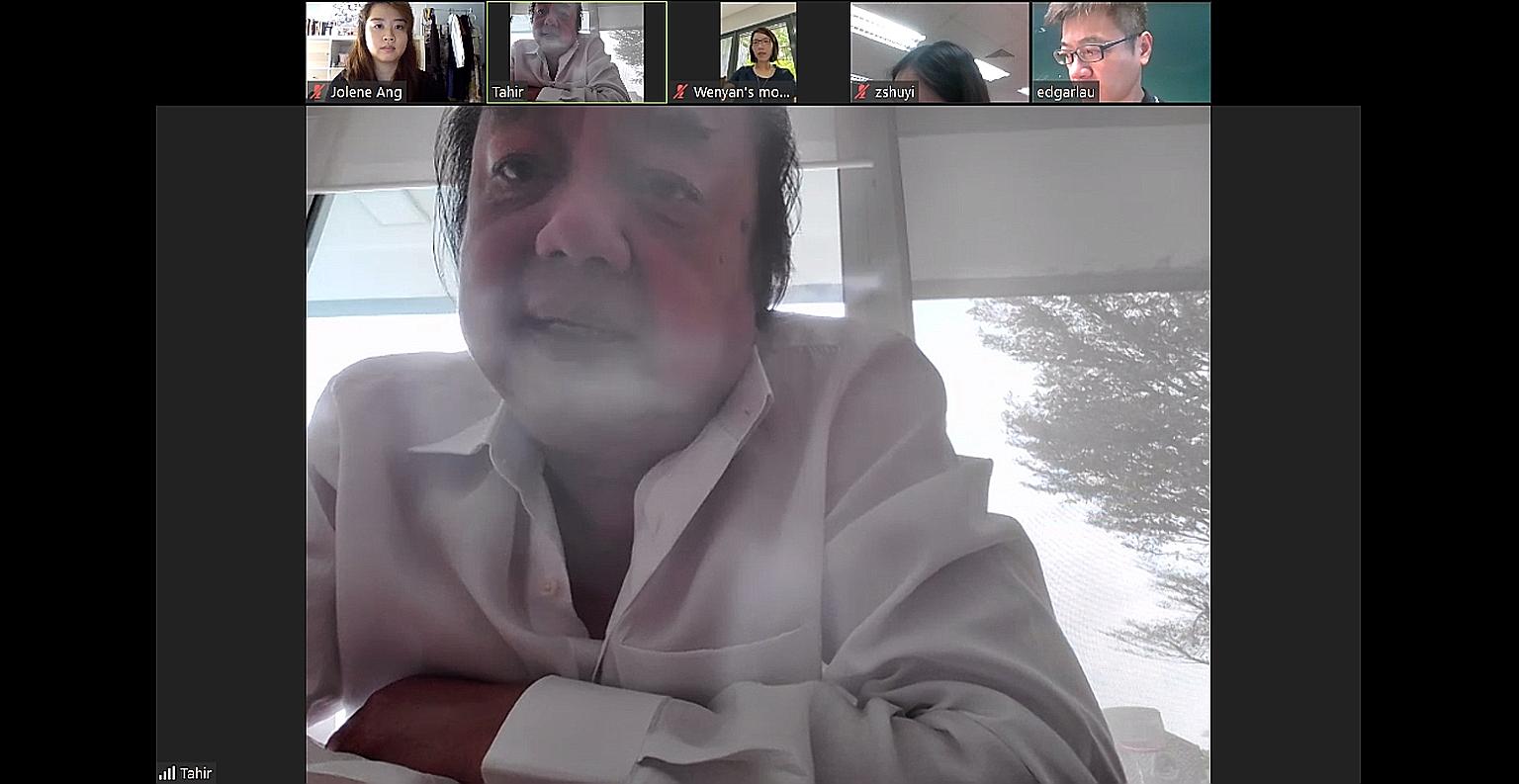 Dr Tahir, who spoke to reporters via video-conferencing from his Sentosa Cove home, said he hoped wealthy Singaporeans would respond by also helping people affected here by the Covid-19 situation.