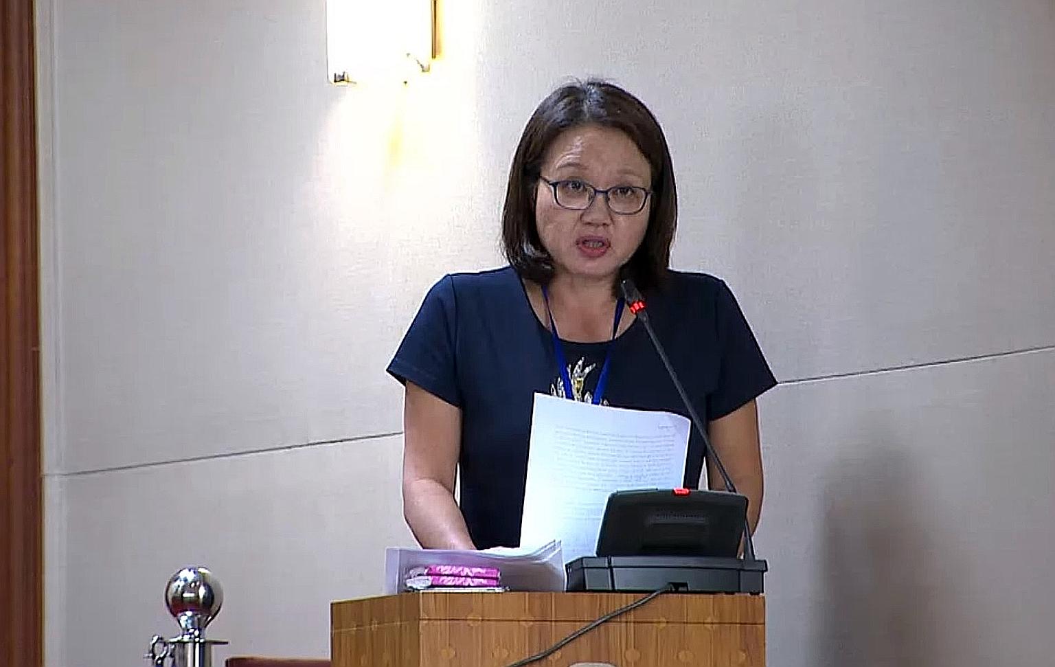 Workers' Party chairman Sylvia Lim asked about firms' arrangements made prior to the Government's job support package. PHOTO: GOV.SG
