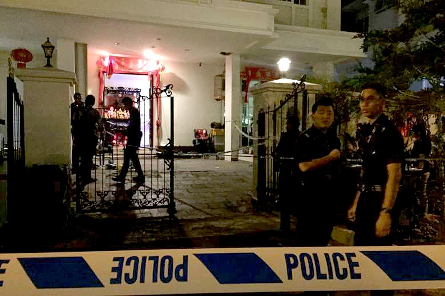 The Telok Kurau home of Madam Seow Kim Choo, where she was killed by her Indonesian maid Daryati on June 7, 2016.