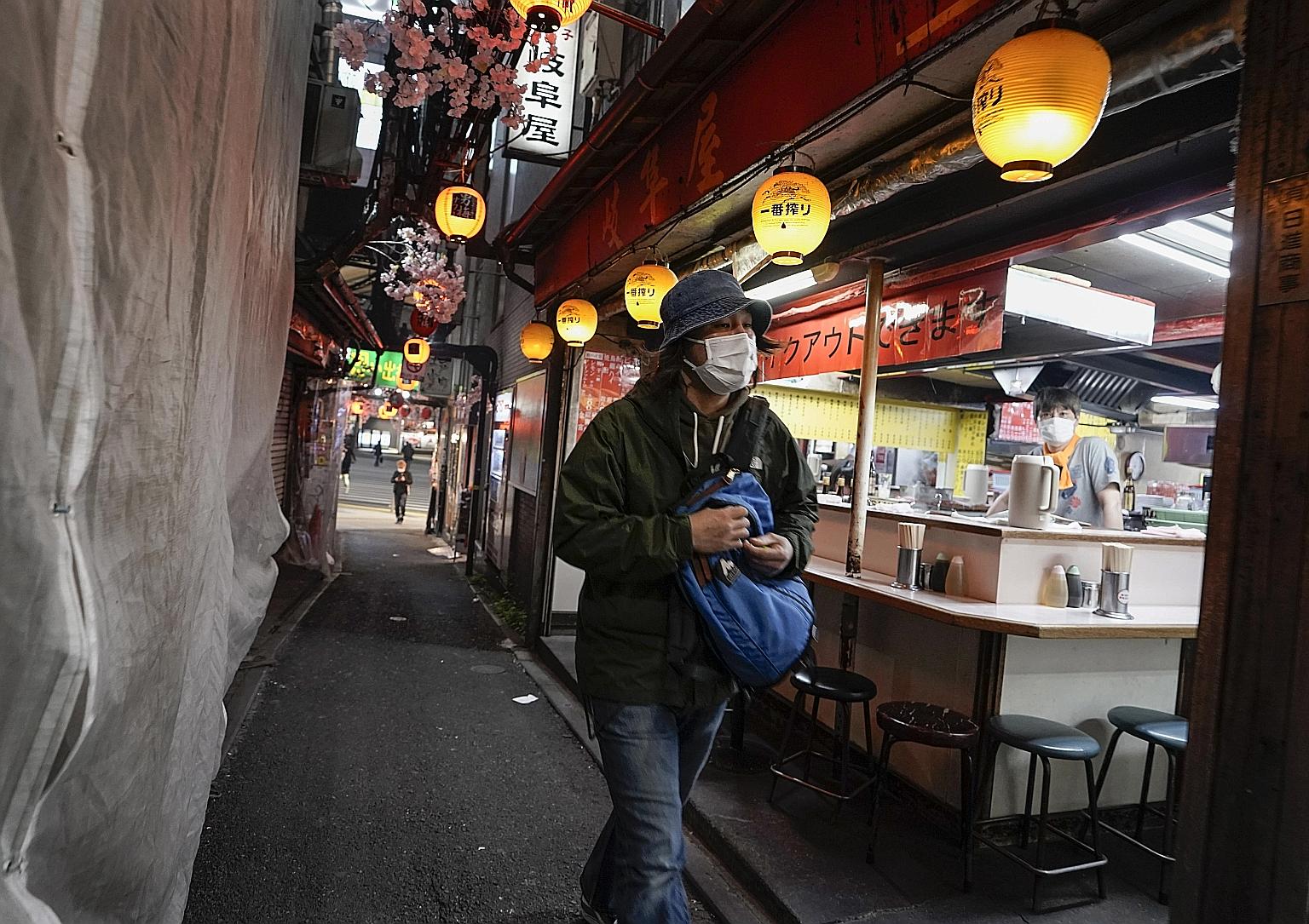 Many small restaurants in Omoide Yokocho in Shinjuku, Tokyo, are closed due to Japan's measures to tackle the coronavirus pandemic.