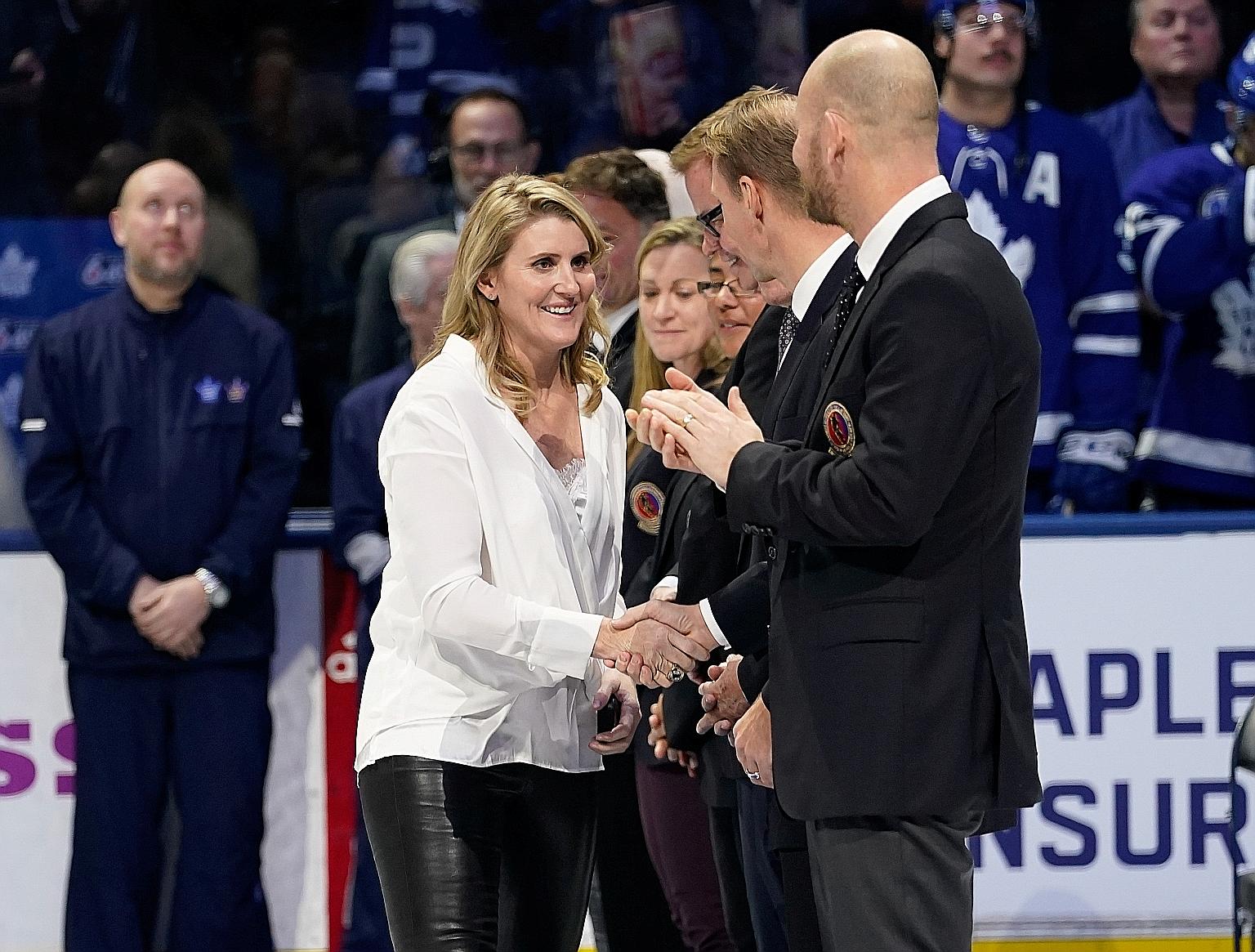 Canada's ice hockey Hall of Fame inductee Hayley Wickenheiser is among former athletes pursuing a medical career.