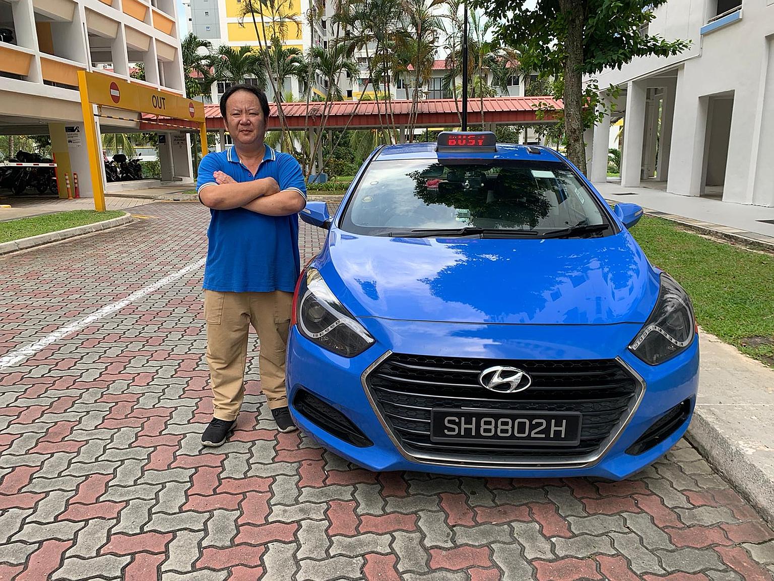 Before Covid-19 struck Singapore, cabby Ho Eng Keey would usually pick up about 20 fares a day, from 8am to 10pm. He has cut his working hours by half - spending late mornings and afternoons at home.