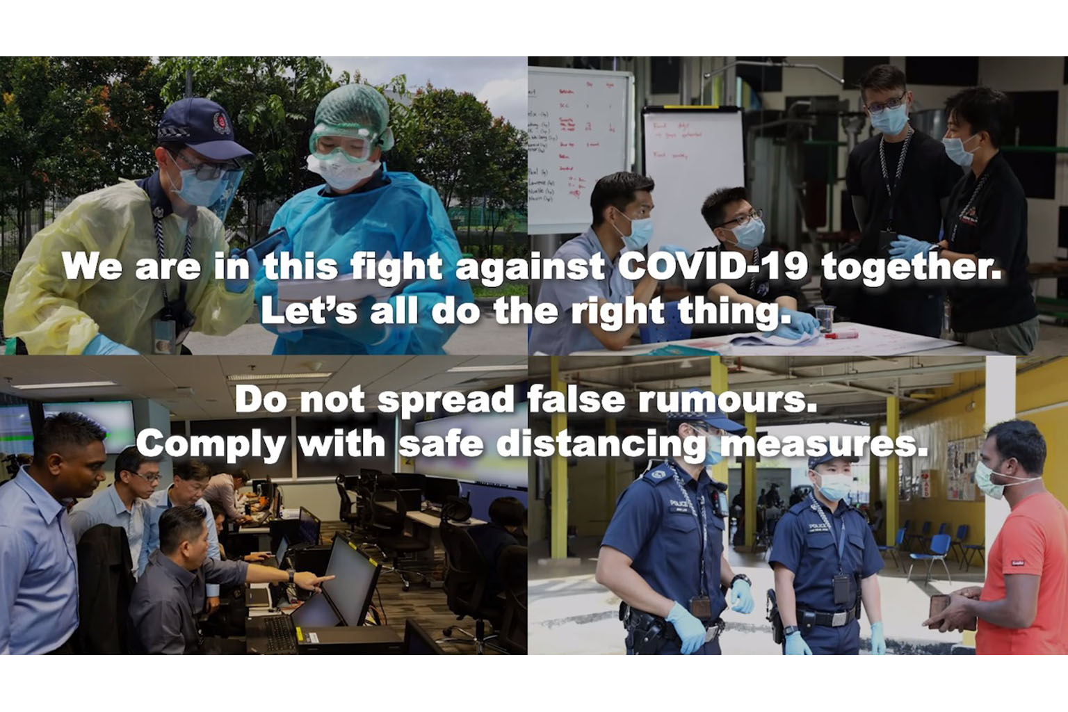 The police have released a video clarifying rumours about their operations since the circuit breaker measures took effect.