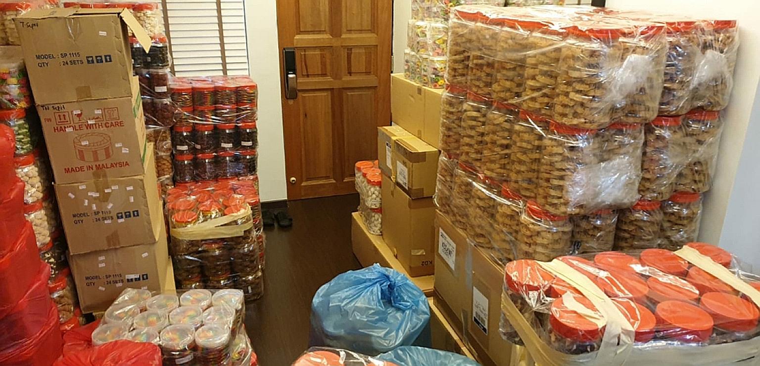 Ms Roselin Khatoon's three-room Housing Board flat is filled with goods that she had ordered to sell at the Ramadan bazaar in Geylang Serai, which has since been cancelled. Now she will be selling these on online bazaar platform B. Halal instead.