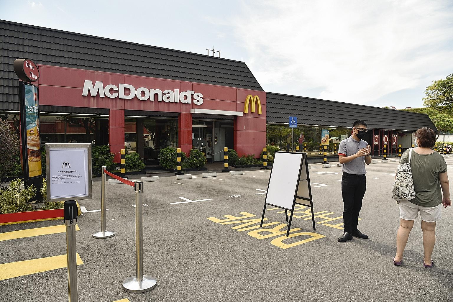 All branches of fast-food giant McDonald's here are closed until May 4, after seven of its employees tested positive for Covid-19 in the past week. A spokesman for McDonald's, which has more than 130 outlets here, said yesterday that its over 10,000
