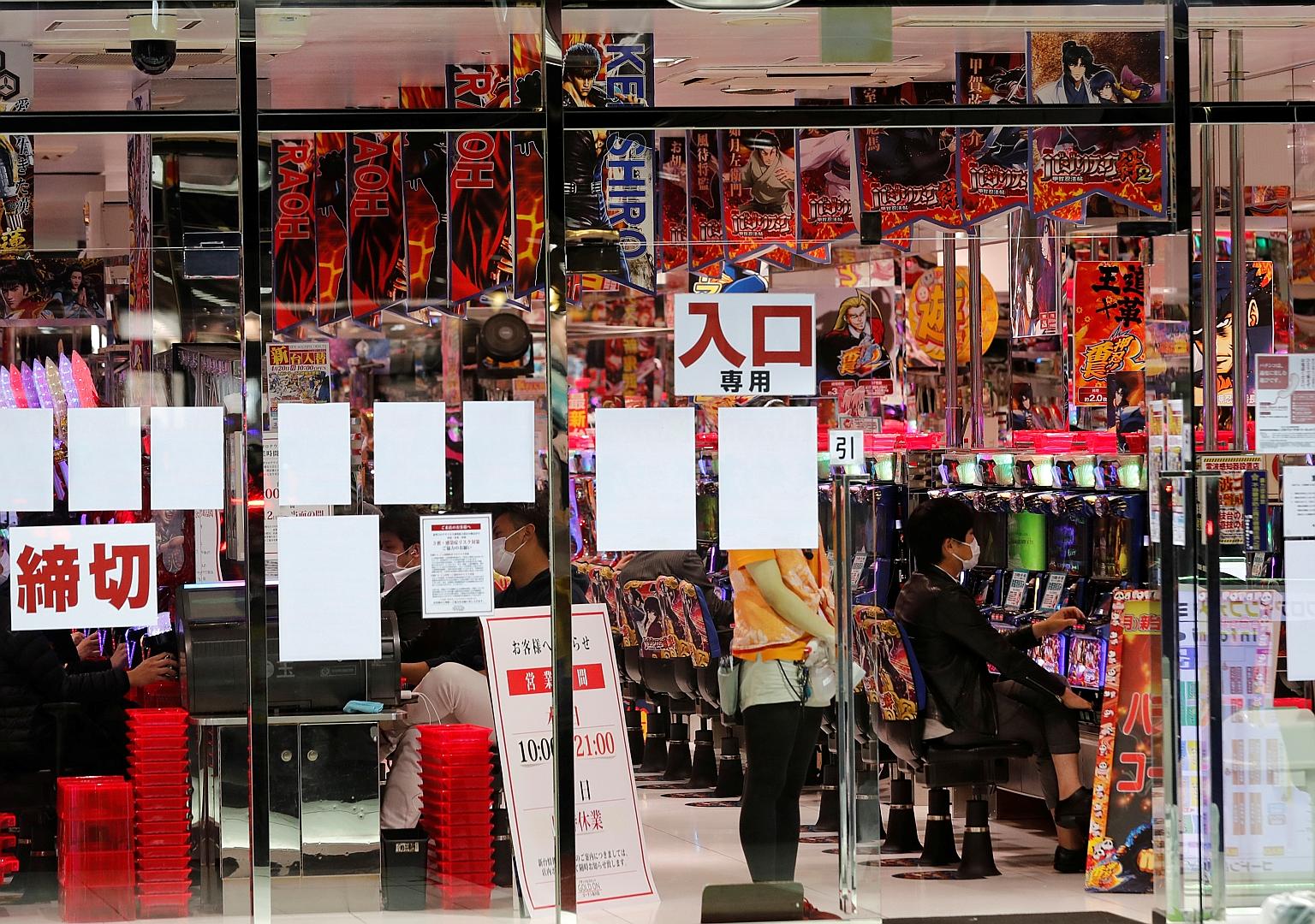 Requests by 40 out of 47 Japanese prefectures for non-essential businesses to shut have gone unheeded by pachinko parlours.