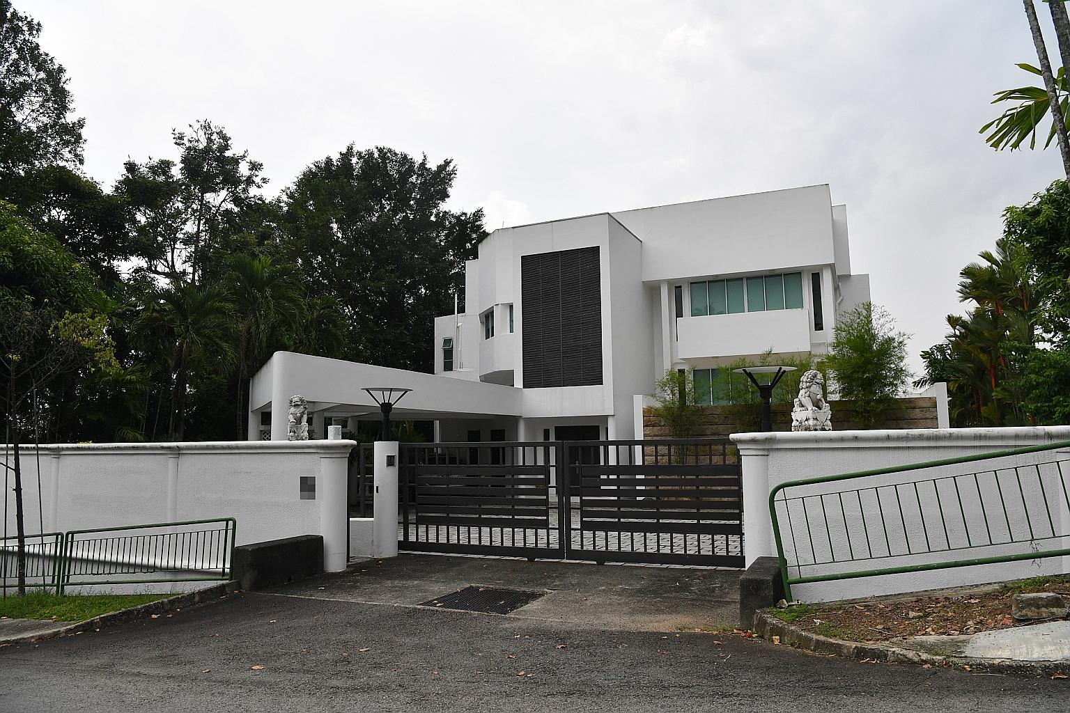 A Singapore Land Authority search showed that the 1,856.6 sq m freehold good class bungalow in Second Avenue in the Bukit Timah area is held by Mr Lim Oon Kuin, also known as O.K. Lim, and his wife, Madam Tan Sook Eng.