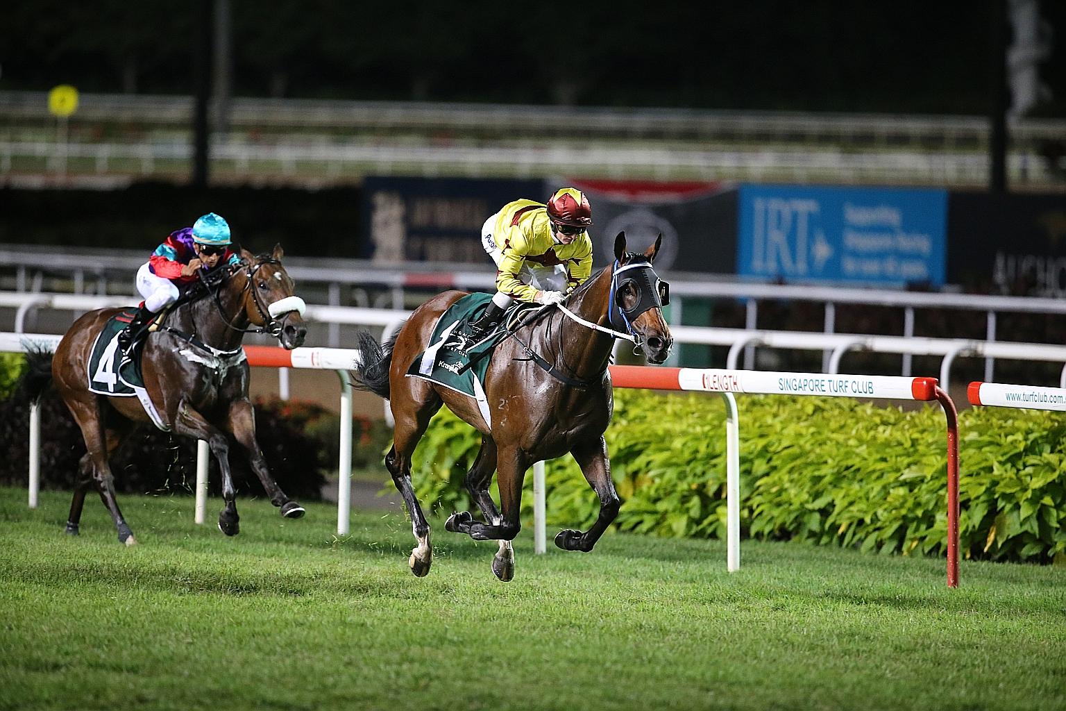 Hong Kong's Southern Legend romping to back-to-back Kranji Mile success last year. His bid for a hat-trick was dashed as this year's race, now postponed, will be limited to only Singapore-based horses.