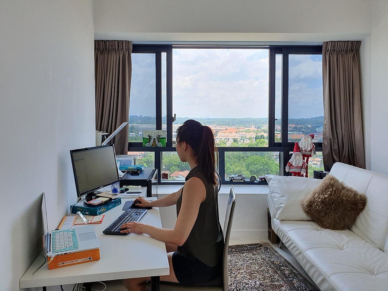 Ms Cheng, 24, continues to work at a global financial services firm in London from her Singapore apartment. She decided to return as she was worried about what she would do if flights home were cancelled and something happened to her family.