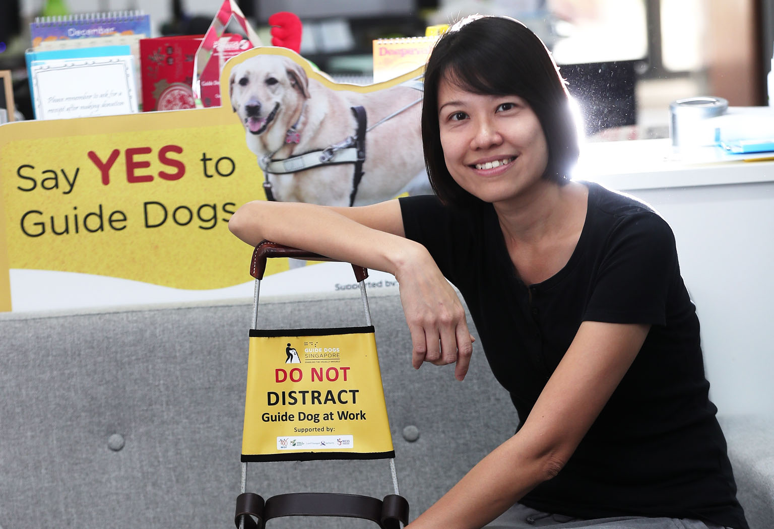 Ms Christina Teng relocated her family to Melbourne, Australia, to undergo training for two years to be a Guide Dog Mobility Instructor. During training, she learnt how to use a white cane, among other skills.