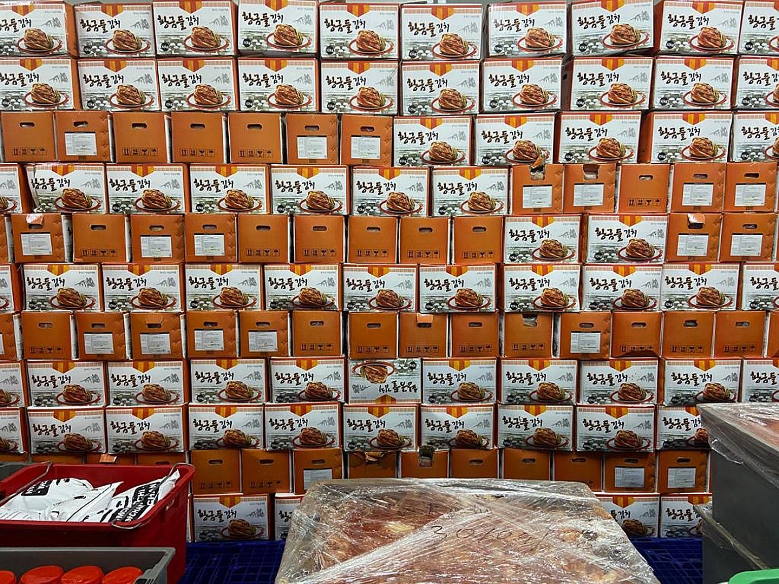 Mr Haden Hee, owner of Hanguk Kitchen, a Korean food products wholesaler, has 15 tonnes of kimchi that arrived on April 14 from Busan which will not keep beyond one to two months. This is among the $400,000 of food imports he has that he fears may no