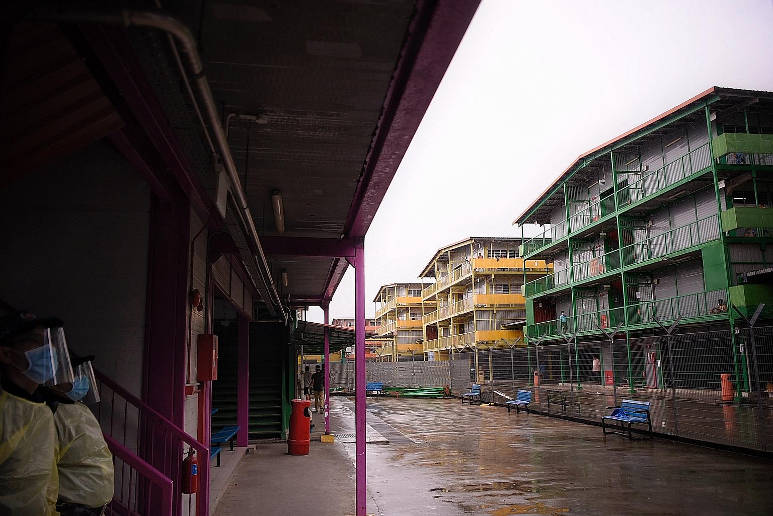 Some of the workers from S11 Dormitory in Punggol (above) had helped to build the Sengkang hospital. In his May Day speech, Prime Minister Lee Hsien Loong thanked migrant workers for their contributions to Singapore. ST PHOTO: MARK CHEONG
