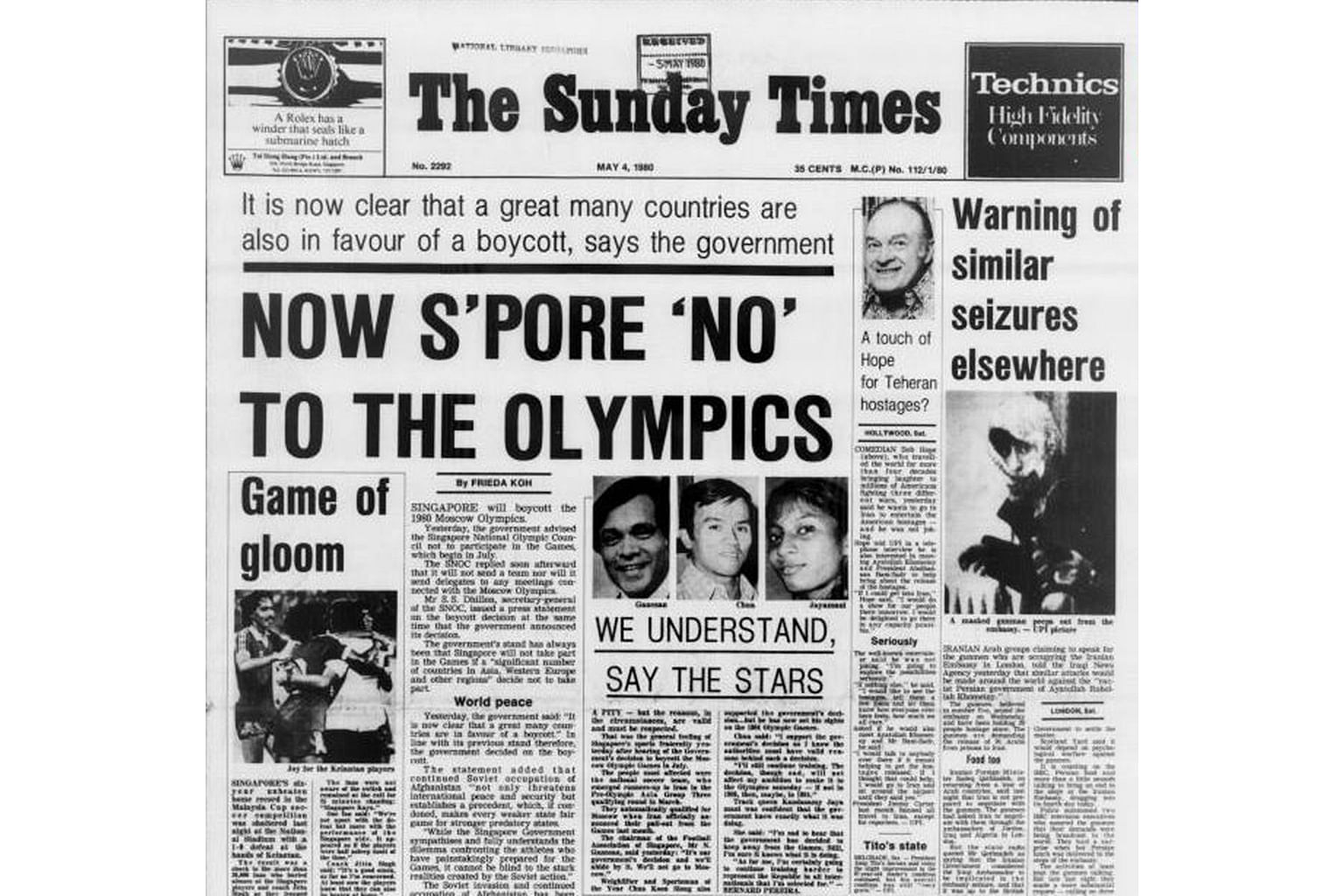 Learn: Why Singapore boycotted the 1980 Olympics.