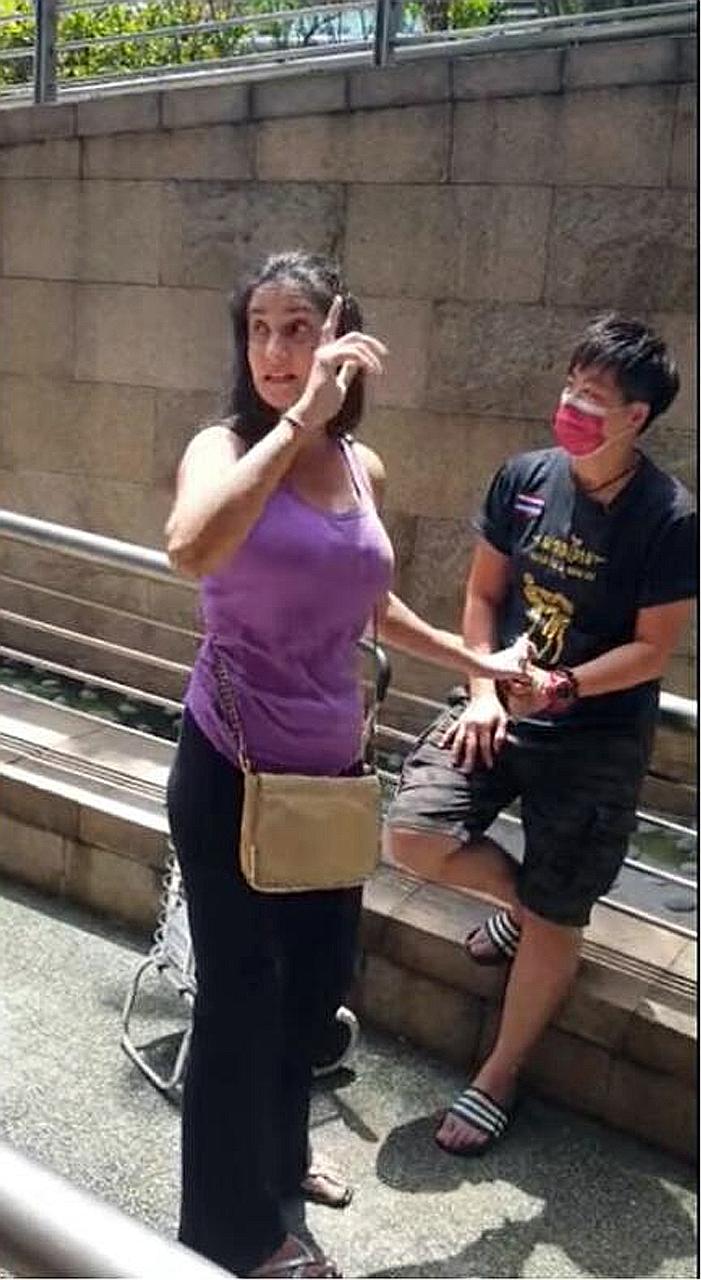 Paramjeet Kaur made headlines on Sunday after videos emerged of her claiming to be a "sovereign" and not subject to laws, when confronted at Shunfu Mart near Upper Thomson Road. PHOTO: SARAH LEONG/FACEBOOK