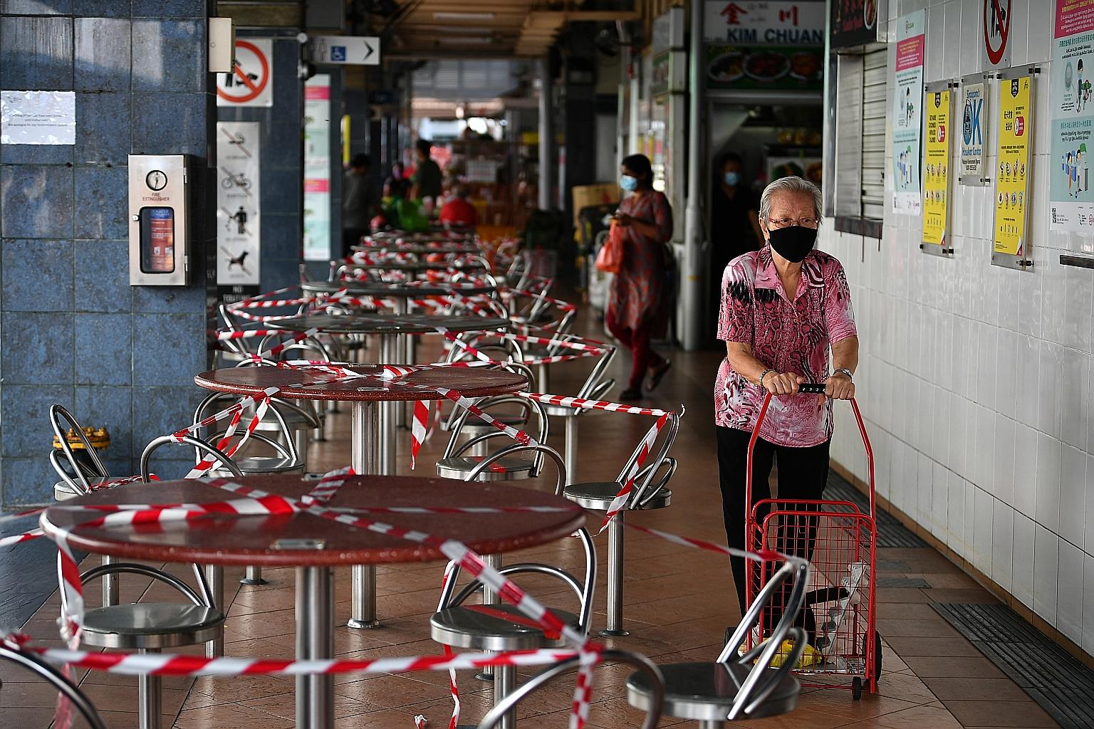 A network of volunteer groups and ground-up movements, coordinated by the National Council of Social Service, has been distributing meals, masks, disinfectants, sanitiser, exercise bands, telecommunications equipment and SIM cards to seniors. ST PHOT