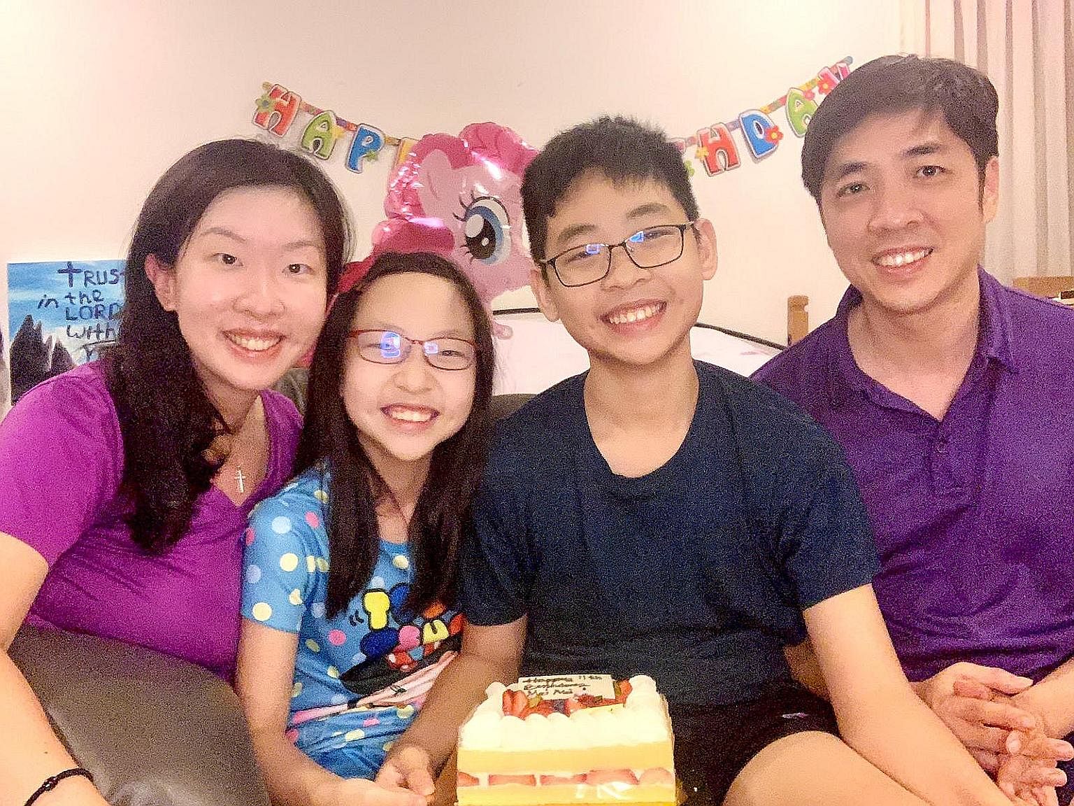 Ms Violet Lim and her husband, Mr Jamie Lee, both contracted Covid-19 following an overseas trip. After being discharged from hospital, she focused on building qualities like resilience and independence in their kids Corum and Cara. 