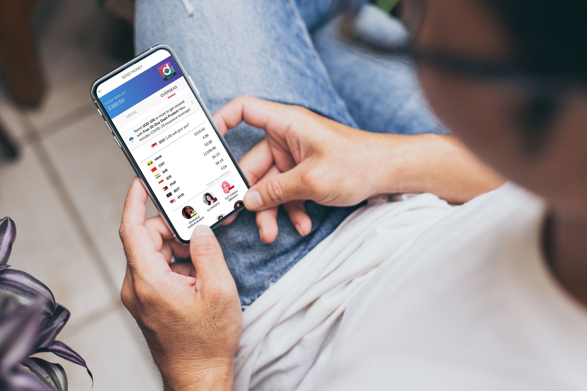 Singtel Dash Remittance mobile app