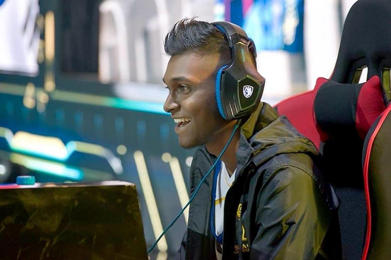 Professional e-sports player Amraan Gani from Team Flash. As part of the #SGPlaysTogether initiative, SGEA will provide support to various gaming communities here to run tournaments. PHOTO: GARENA VIETNAM