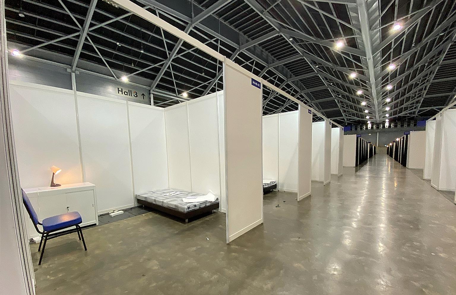 Surbana Jurong said it was no mean feat for its team of 50 healthcare planners, architects, engineers, project managers and procurement staff to set up 10 halls with 8,000 beds at the Singapore Expo (above) in four weeks.