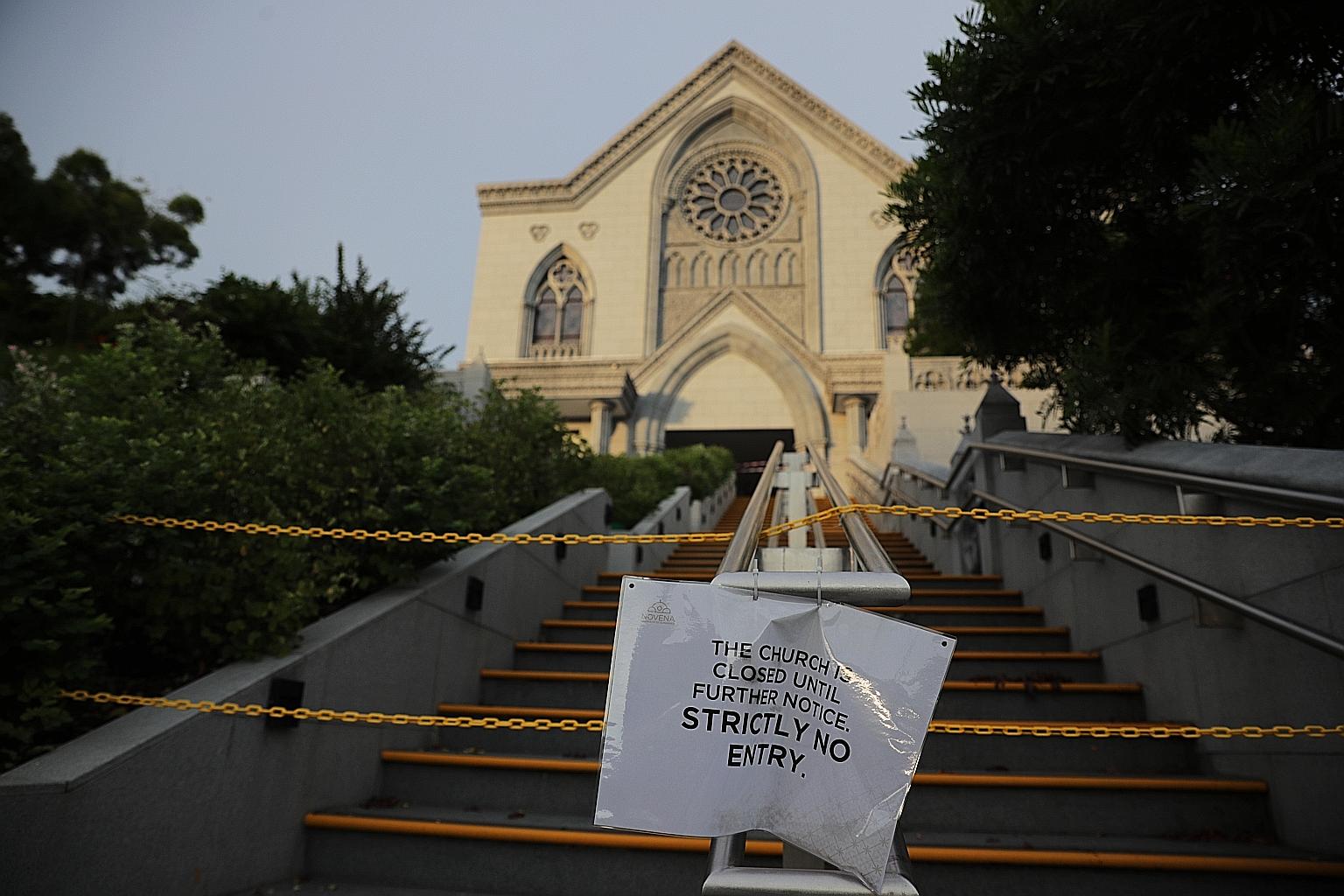 The Church of St Alphonsus, popularly known as Novena Church, is among places of worship that had to close fully after the circuit breaker measures kicked in on April 7. When these places reopen for private worship from June 2, there will be a limit