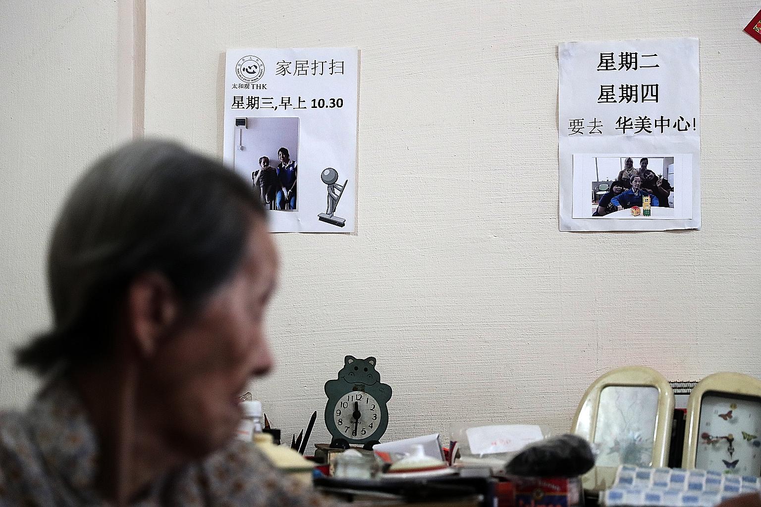 Social workers interviewed note the importance of making physical visits to seniors who are more vulnerable, as such visits allow them to observe the seniors' health and well-being. ST PHOTO: KELVIN CHNG