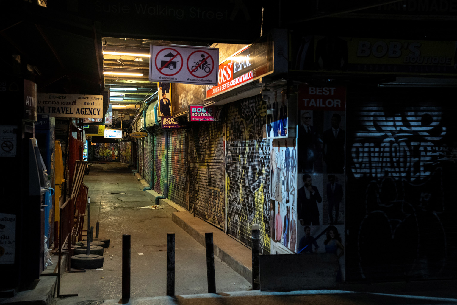 The usually crowded Khaosan Road in Bangkok last Friday. The Thai authorities are looking at matching tourists from low-risk countries with low-risk places within the kingdom.