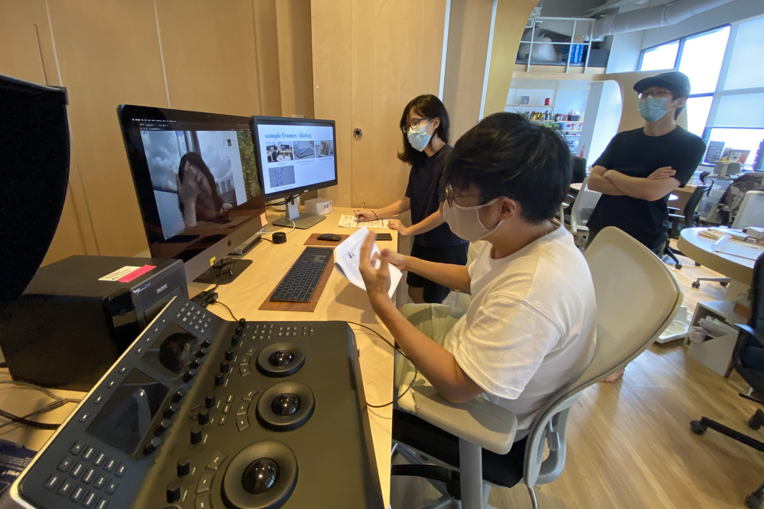 Mr Jeremy Lee (left) and Mr Clewyn Puah were quick to produce hand sanitisers when the virus started appearing in Singapore.