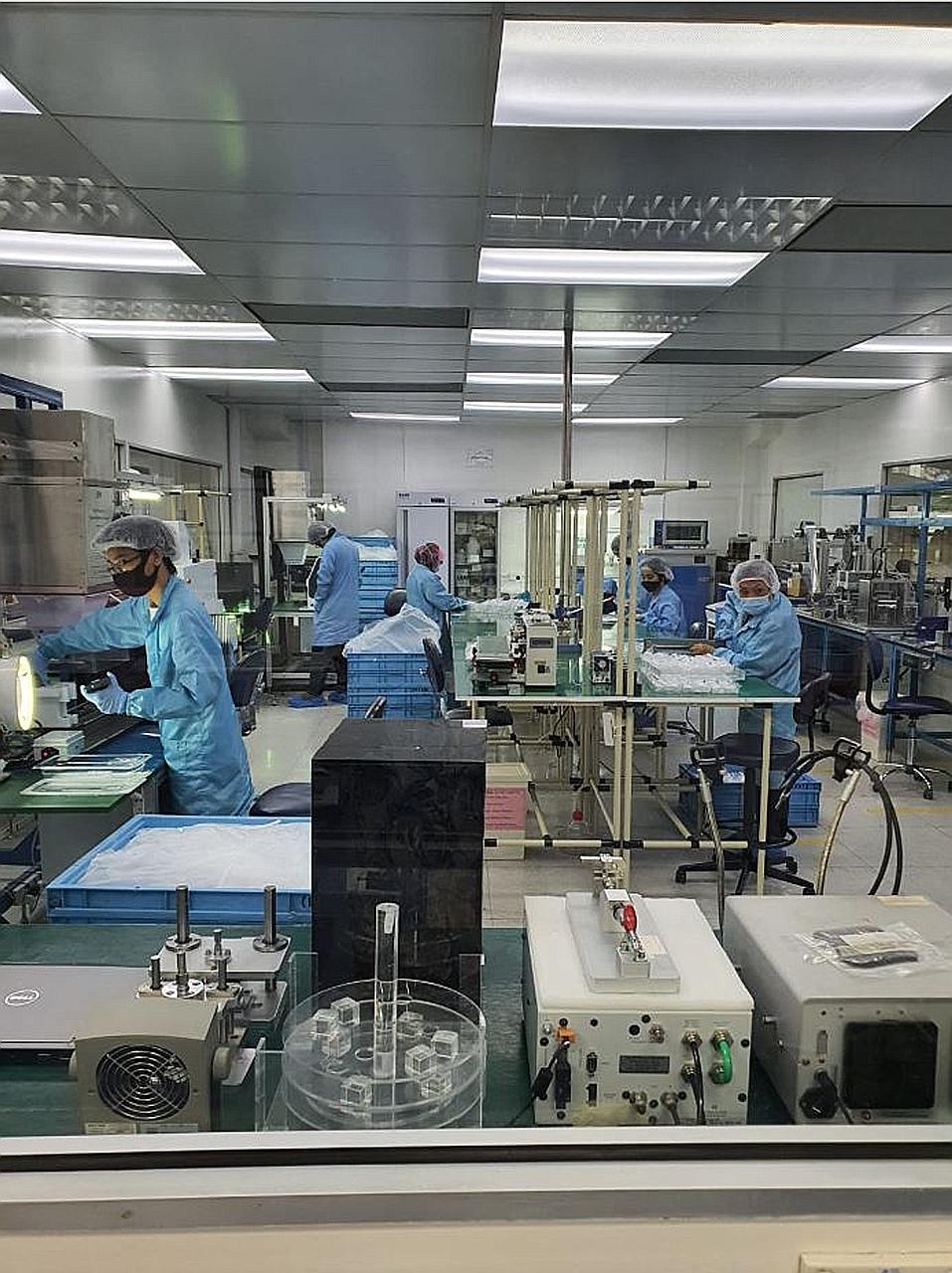 Medical device maker Racer Technology's chief executive Willy Koh says infection and exposure risks are actually lower when its employees are at work as about 70 per cent of its production staff work in clean rooms and are required to wear protective