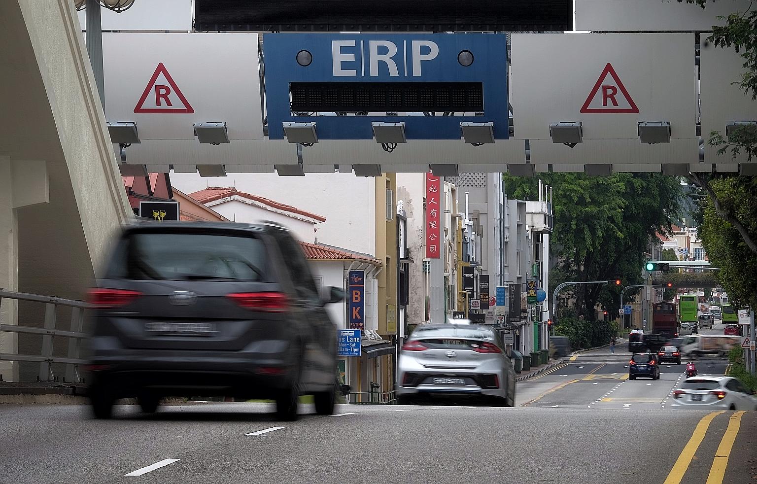 ERP gantries have been switched off since April 6. Rate reviews are usually done every quarter but are now held more frequently - every four weeks - to be more responsive to changes in traffic conditions amid the pandemic.