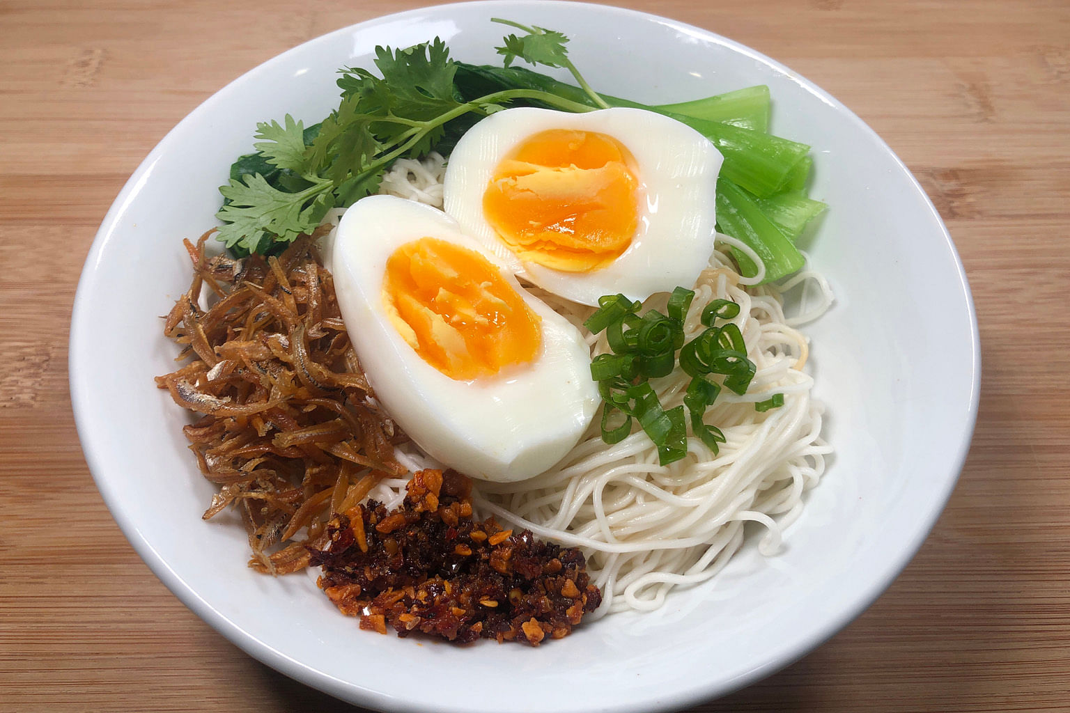 SCAN TO WATCH How to make Huai Shan Noodles With Egg. Go to str.sg/huaishan