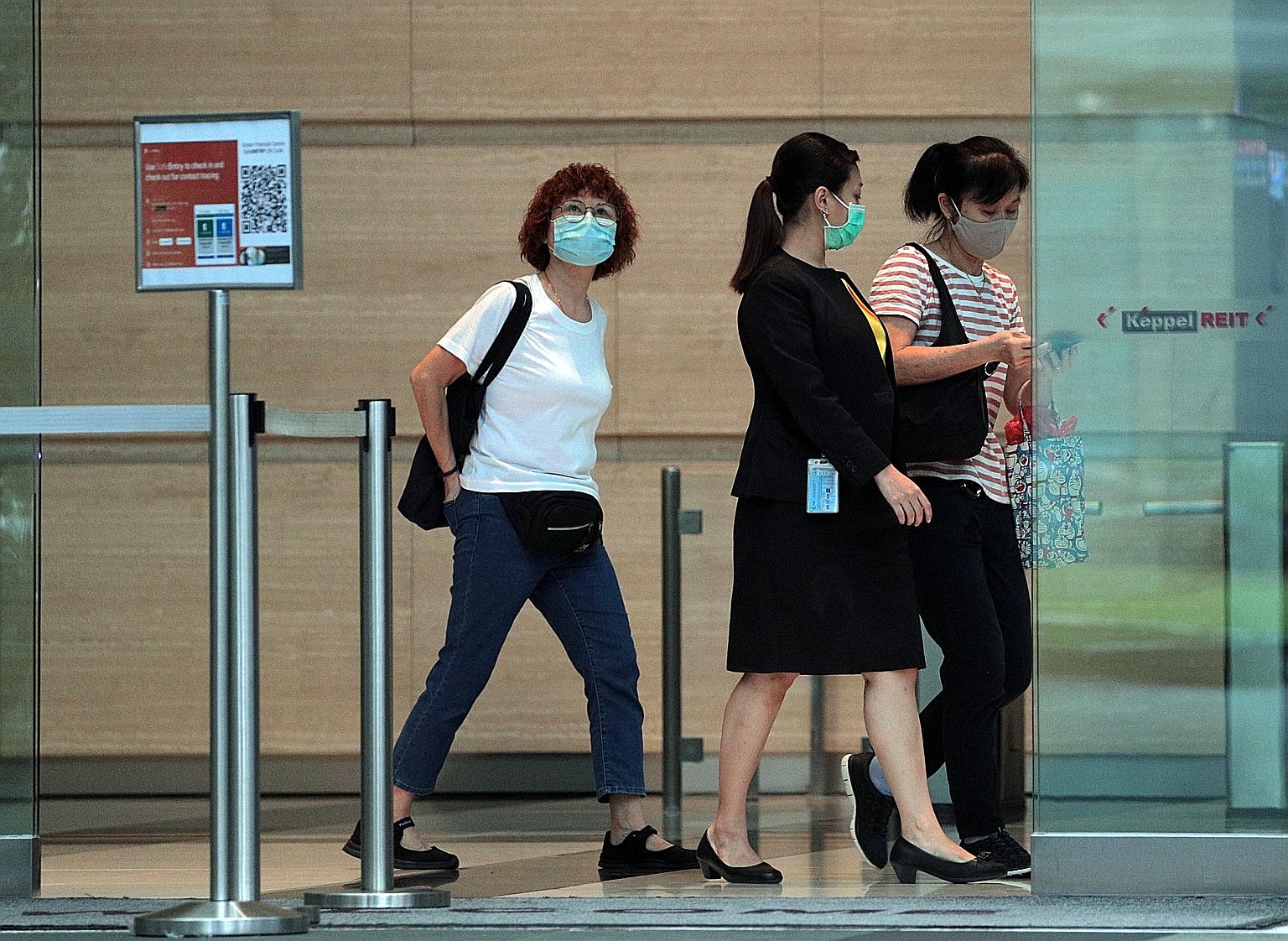 Staff returning to work at Raffles Place. Deputy Prime Minister Heng Swee Keat acknowledged that one way for businesses to build resilience is to establish a strong Singaporean core. This creates opportunities for local workers and helps businesses t
