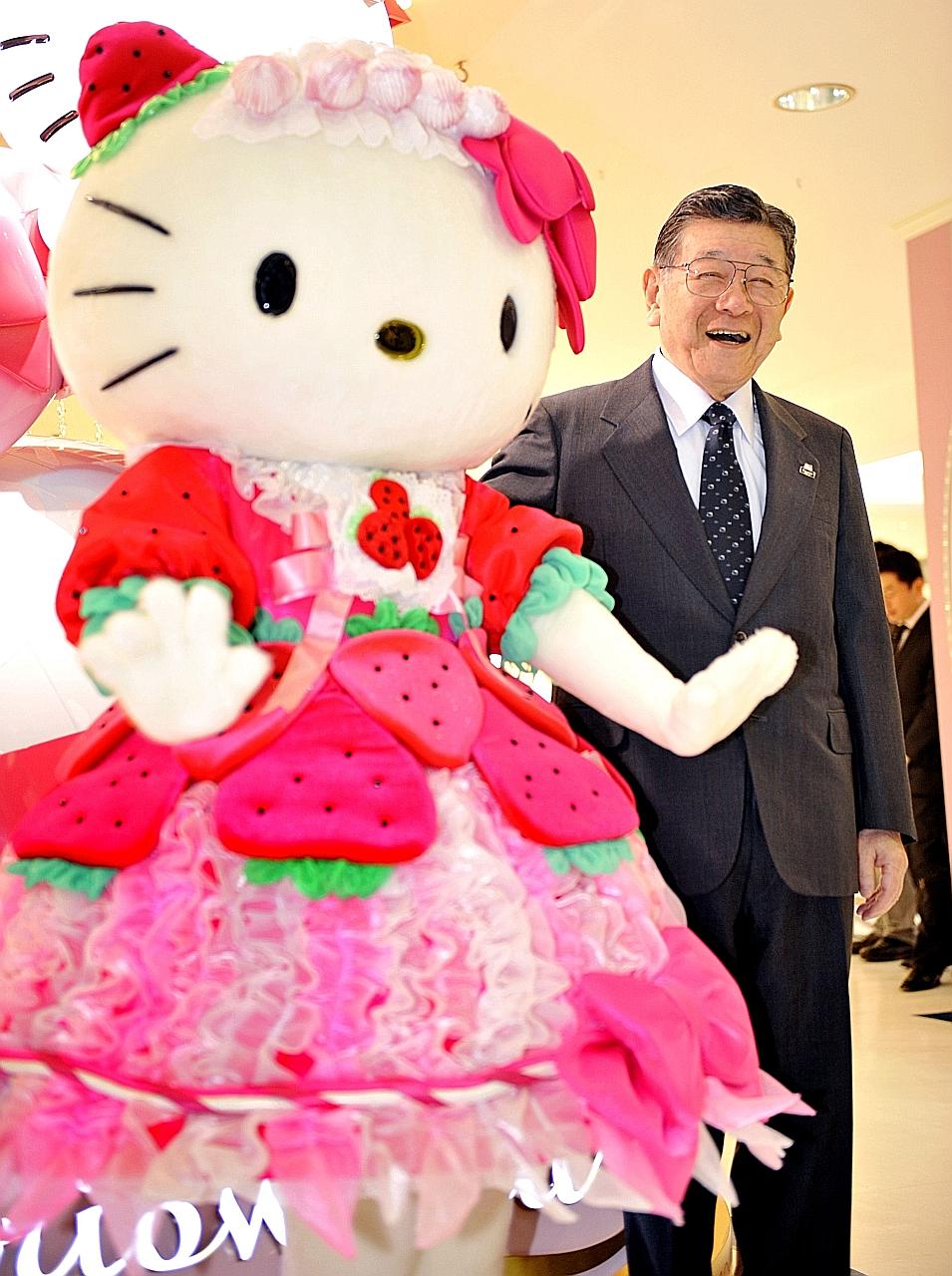 Mr Shintaro Tsuji, seen here in a 2009 file photo, will retire as Sanrio president and pass the torch to grandson Tomokuni Tsuji.