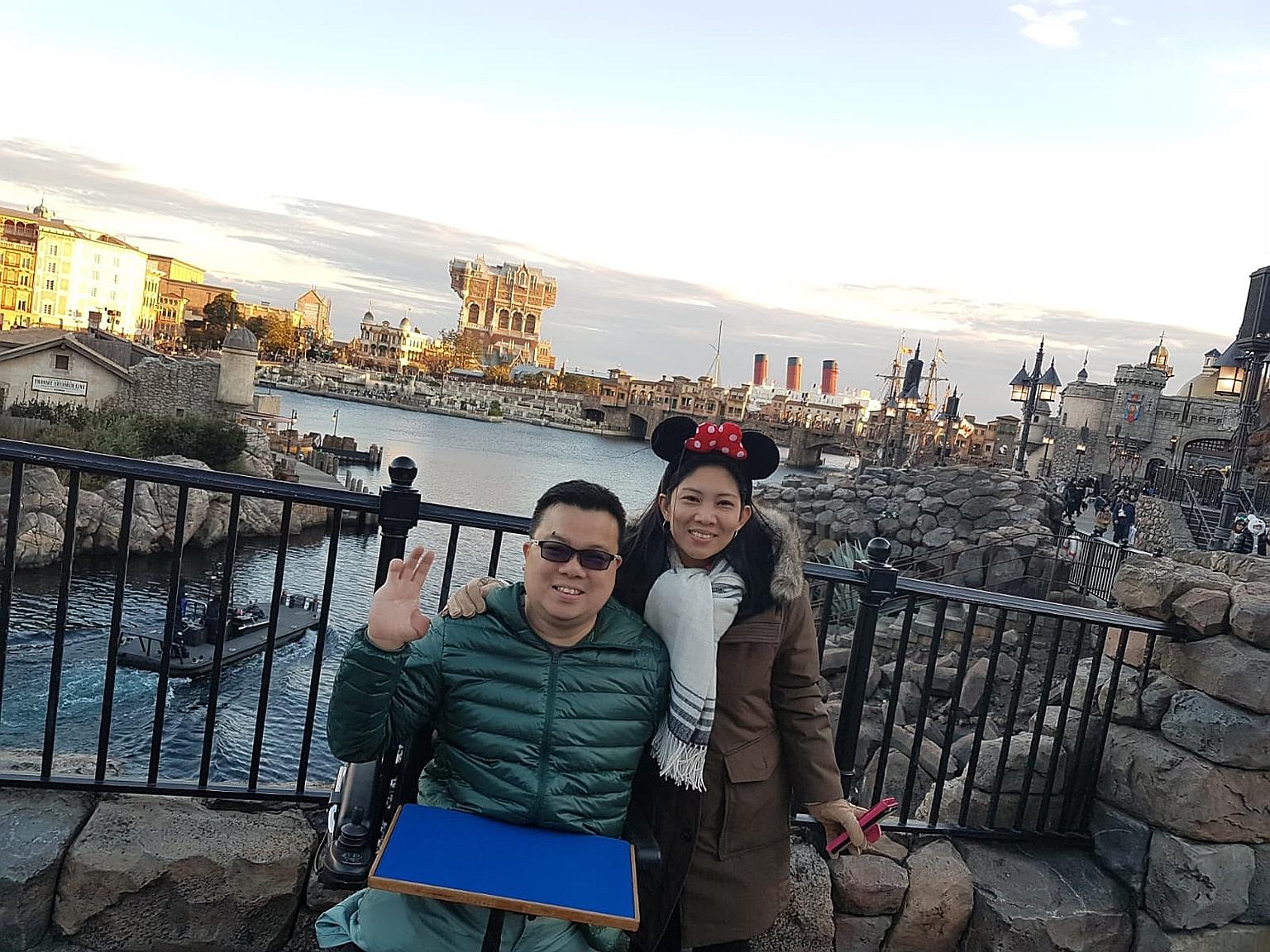 Jason Chee and his fiancee Nonie Dumas on one of their trips. He announced their engagement on Monday.