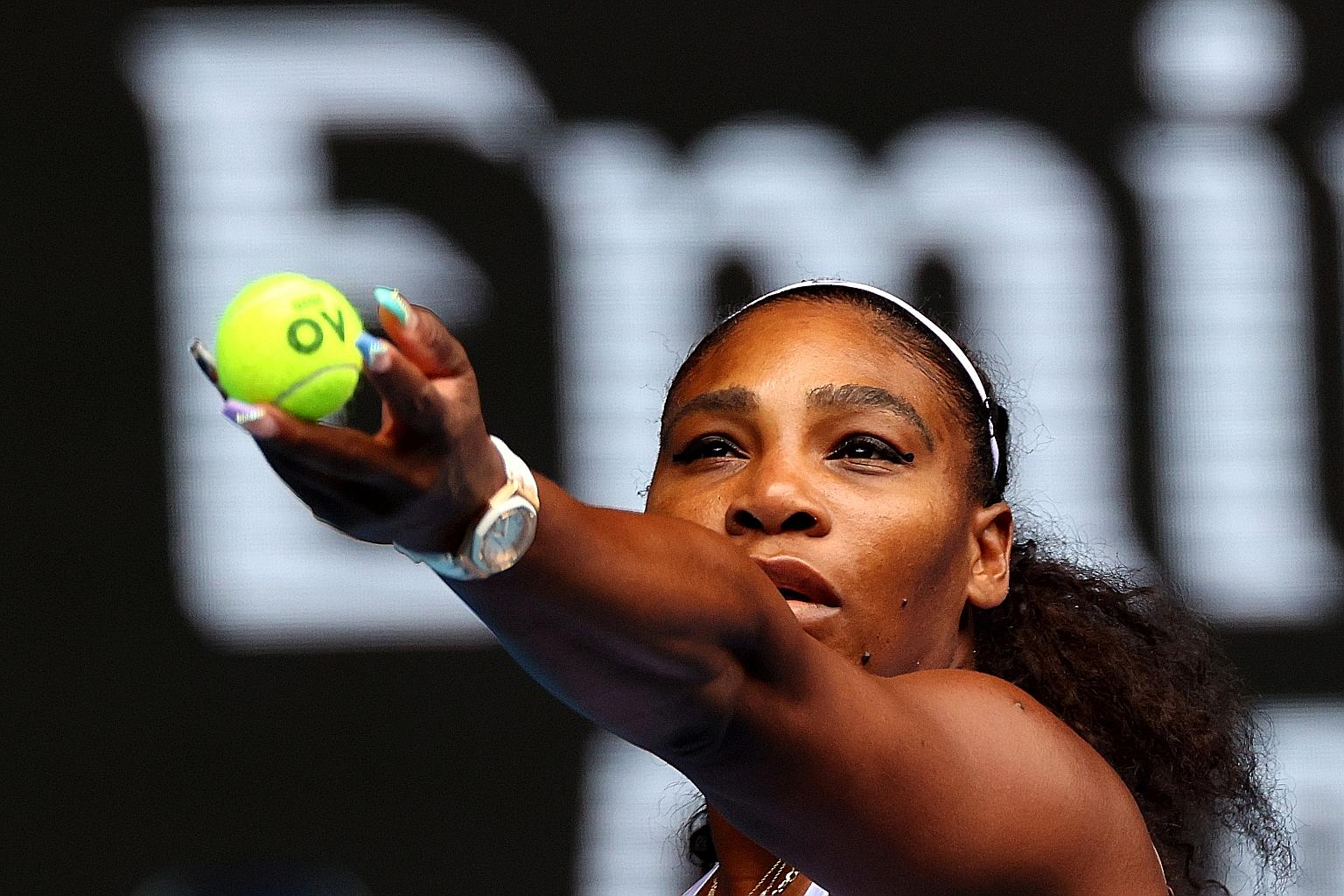 Serena Williams at the Australian Open in January. The six-time US Open champion is confident the USTA will ensure that "everything is perfect and everyone is safe" at Flushing Meadows. PHOTO: REUTERS