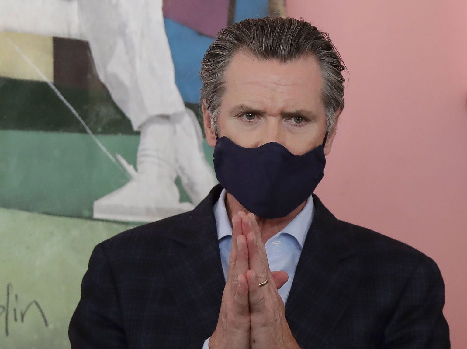 Mr Gavin Newsom has told Californians that science shows that face coverings and masks work. PHOTO: EPA-EFE