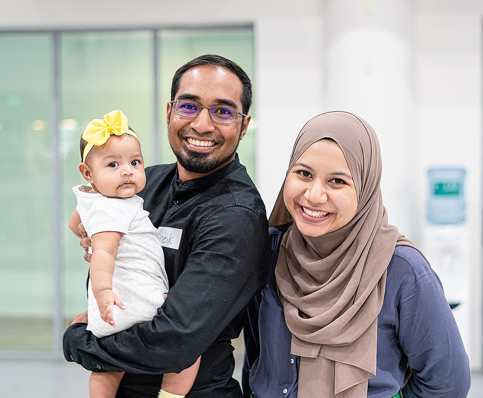 Mr Sheik Abdul Hafidz's company gave him 16 weeks of parental leave, allowing him to enjoy his time with his wife and their daughter.