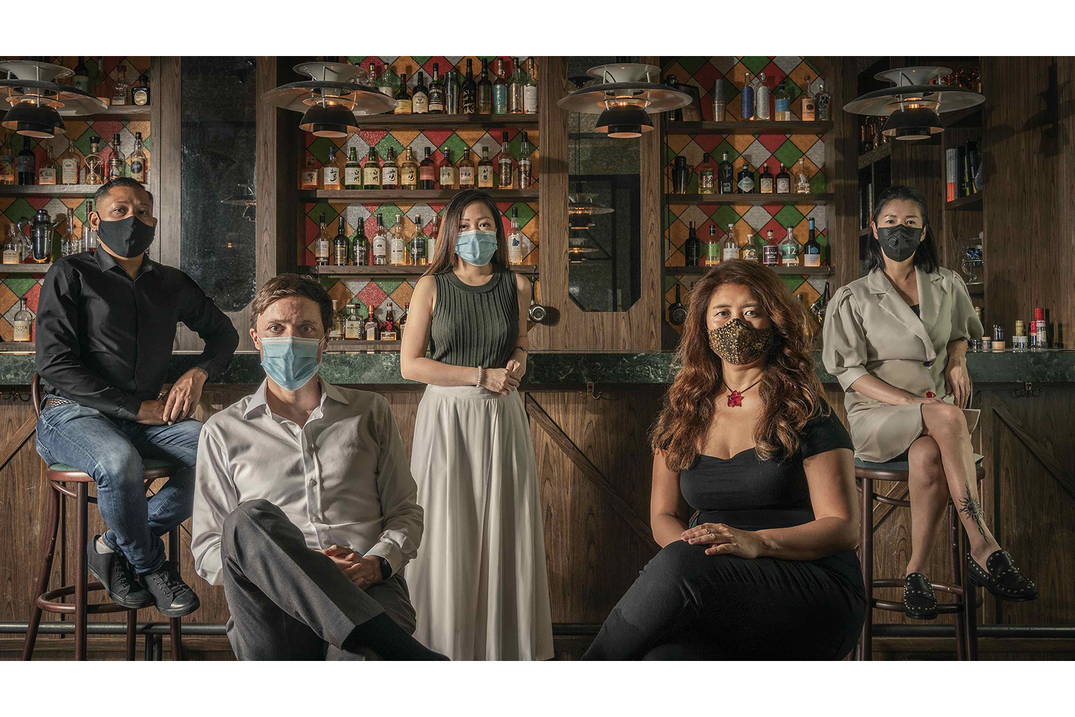 Singapore Cocktail Bar Association founding members (from left) Andrew Yap, Paul Gabie, Gan Guoyi, Vivian Pei and Ivy Woo.