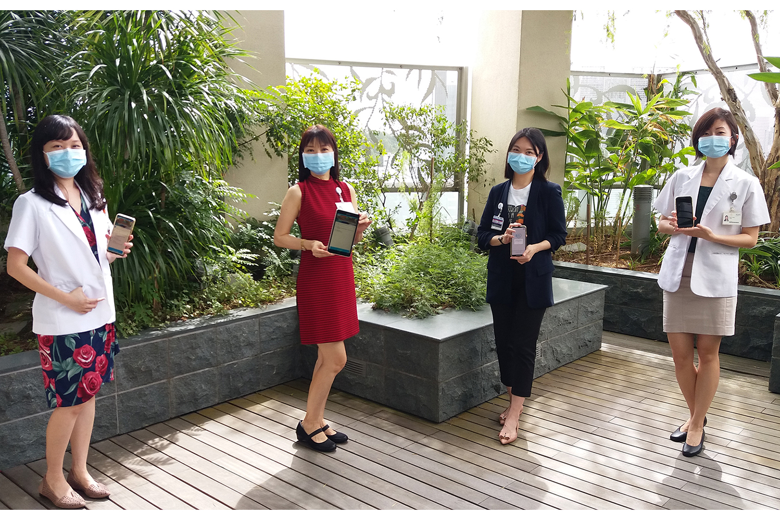 The NUH team which led the clinical study on non-alcoholic fatty liver disease with nBuddy (from left) Ms Ong Kai Wen, senior dietitian; Dr Lim Su Lin, chief dietitian; Dr Loo Wai Mun, consultant, division of gastroenterology and hepatology, Department of
