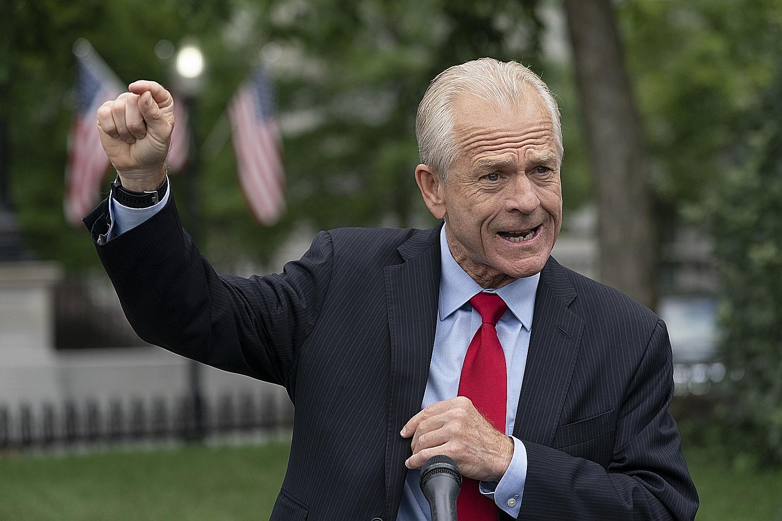 Mr Peter Navarro is one of the most outspoken critics of China among President Donald Trump's senior advisers.