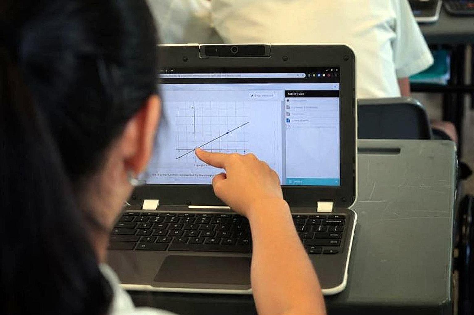 According to cyber-security firm Darktrace's analysis of more than 100 of its clients in Singapore, education institutions faced 16 times more attacks in April than other often-targeted organisations in the healthcare and retail sectors. ST PHOTO: JA