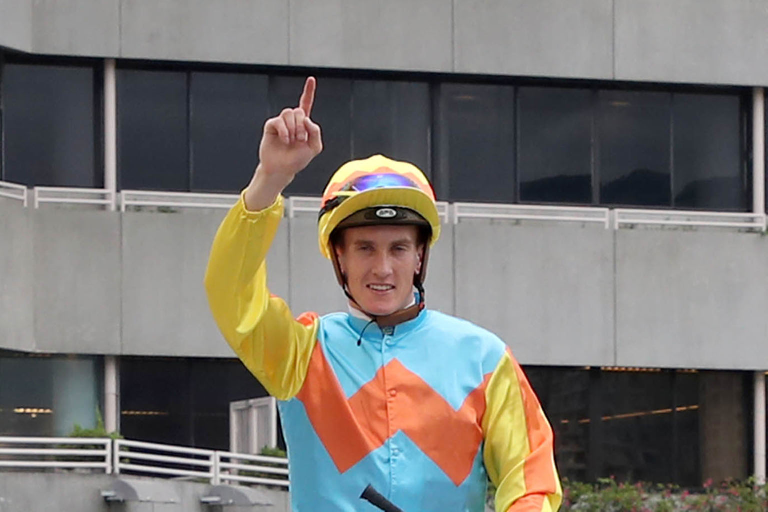 Chad Schofield, rider of Apex Top, who will relish the step-up to 1,400m in today's Race 6 at Sha Tin.