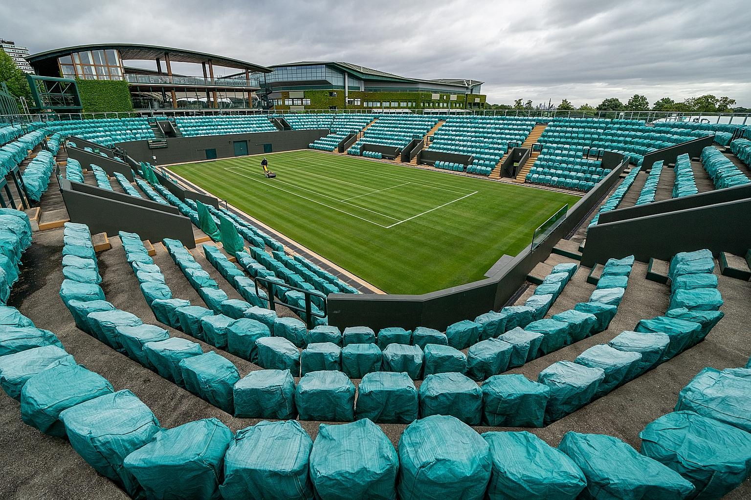The Wimbledon grounds are quiet and still, with the seats of Court No. 3 wrapped up on Monday, when the extravaganza was due to start before its cancellation. The venue had paid US$2 million a year over the last 17 years in pandemic insurance and wil