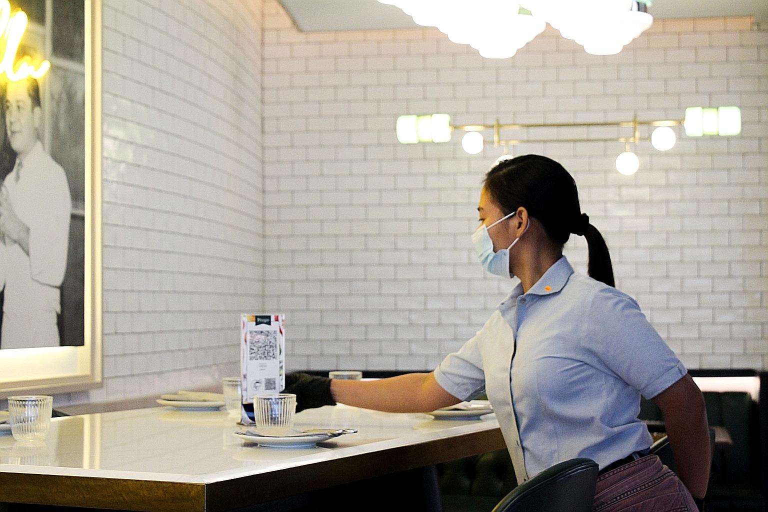 Prego in Fairmont Singapore now places a card on each table with a QR code that diners can scan to access the menu.