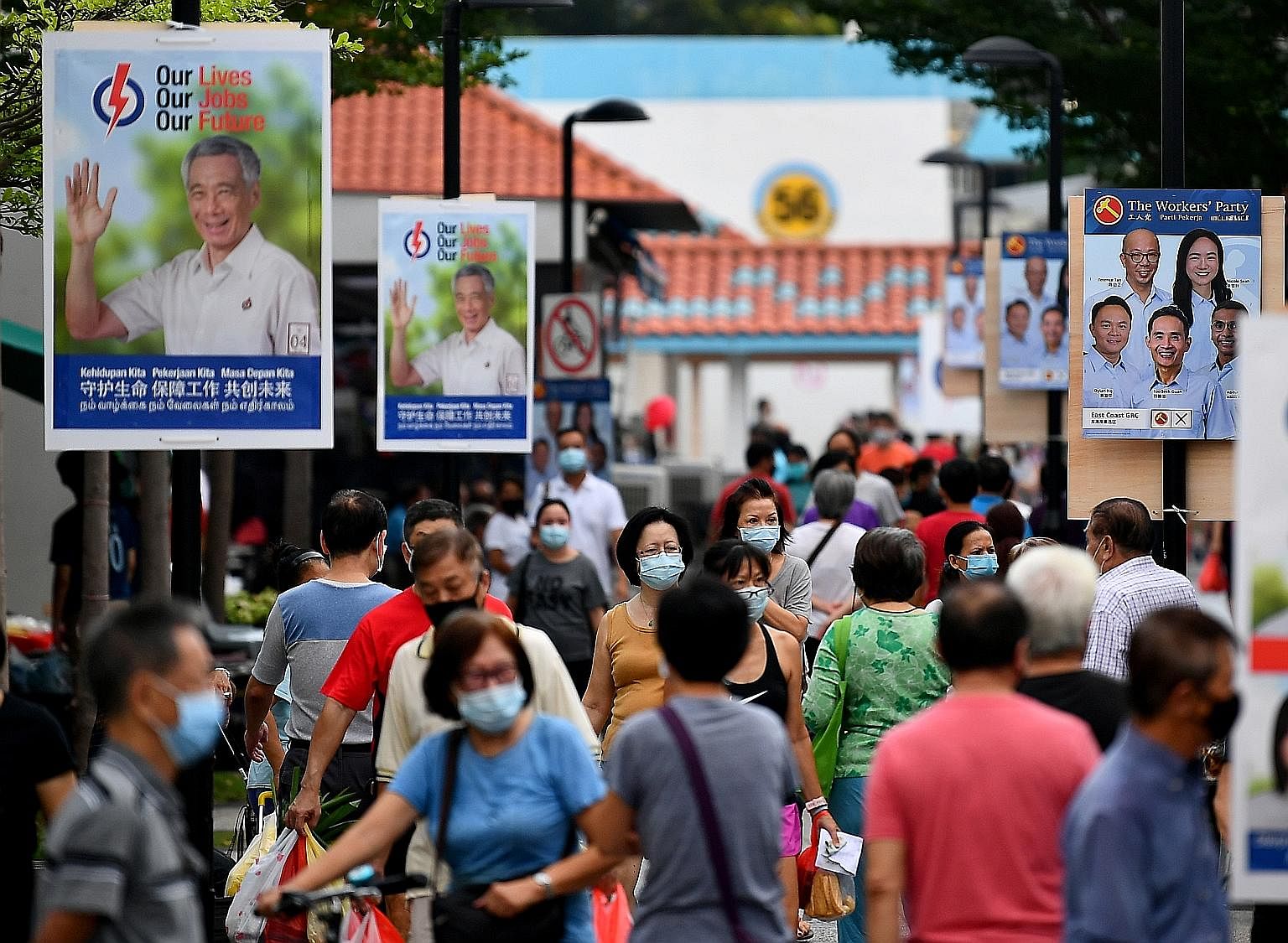 People's Action Party and Workers' Party campaign posters in East Coast GRC. With day eight of the campaign today, Singapore is heading into the final days of a rather unusual election, with its respectful tone. Rather than focus on personalities, th