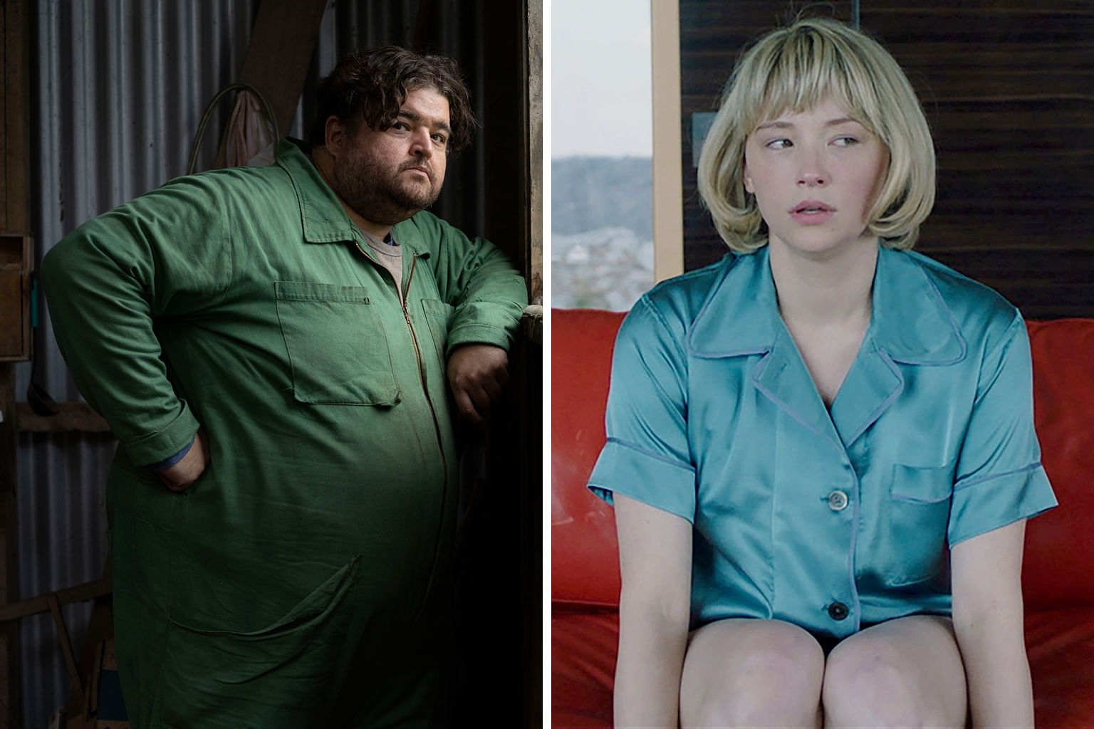 (Clockwise, from top) Anna-Maria Sieklucka in 365 Days, Haley Bennett in Swallow and Jorge Garcia in Nobody Knows I'm Here.