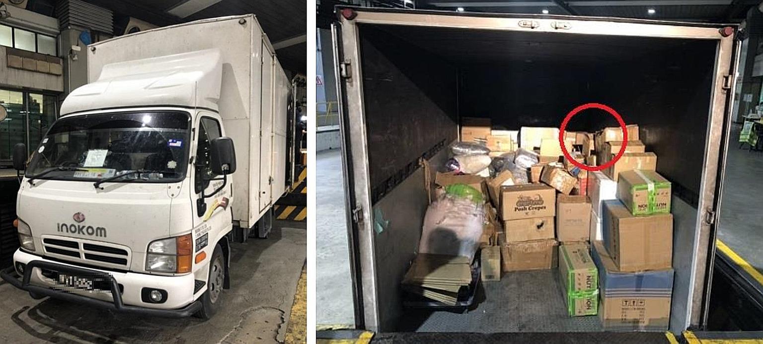 The haul was discovered on July 3 after checks and inspection of a lorry uncovered five suspicious boxes deep within its cargo.