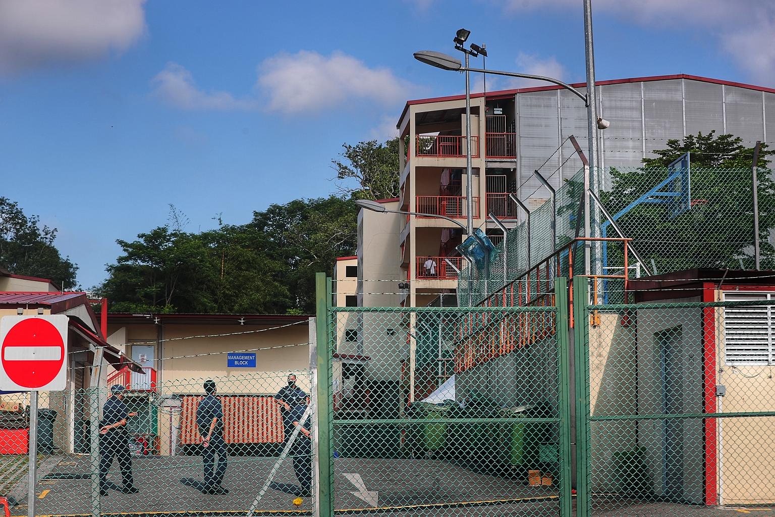 The Manpower Ministry said yesterday that 193 more dorms have been cleared of the coronavirus, bringing the total to 818. They include Mandai Lodge, the eighth purpose-built dorm to have all its blocks fully cleared. ST PHOTO: KELVIN CHNG