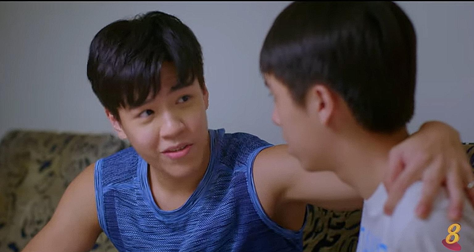 Chase Tan (above, left) plays the basketball coach in Channel 8's My Guardian Angels.